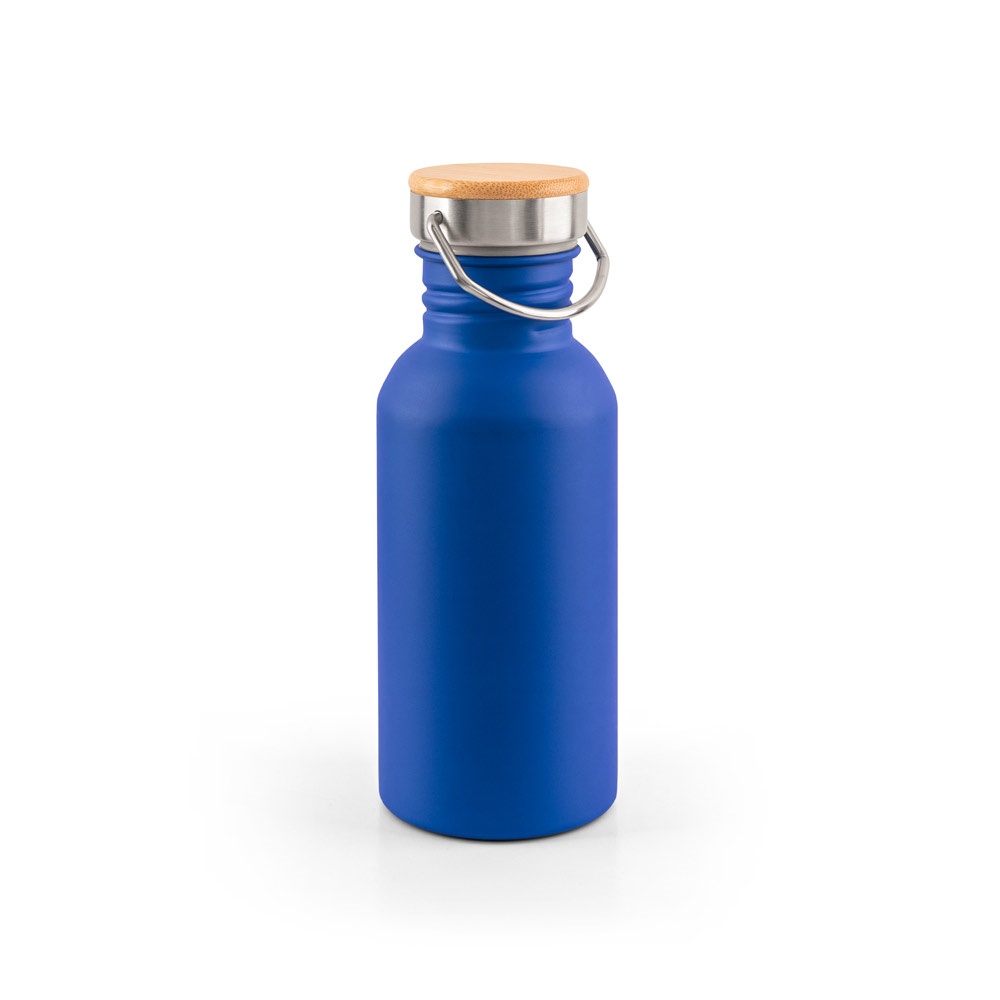 EWING. Enkelwandige roestvrijstalen fles (90% gerecycled) - kopen of bedrukken - Blauw