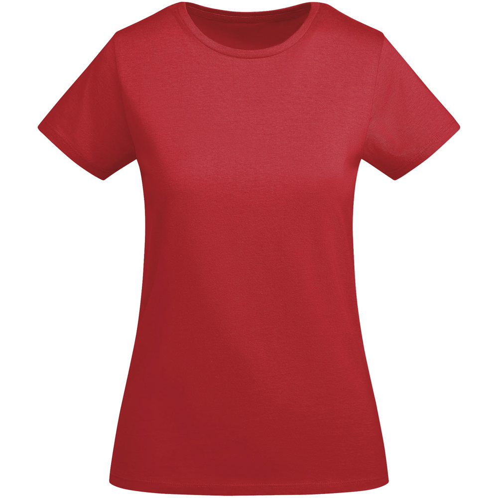 Breda biologisch katoenen dames T-shirt met korte mouwen - met logo of onbedrukt bestellen - Rood