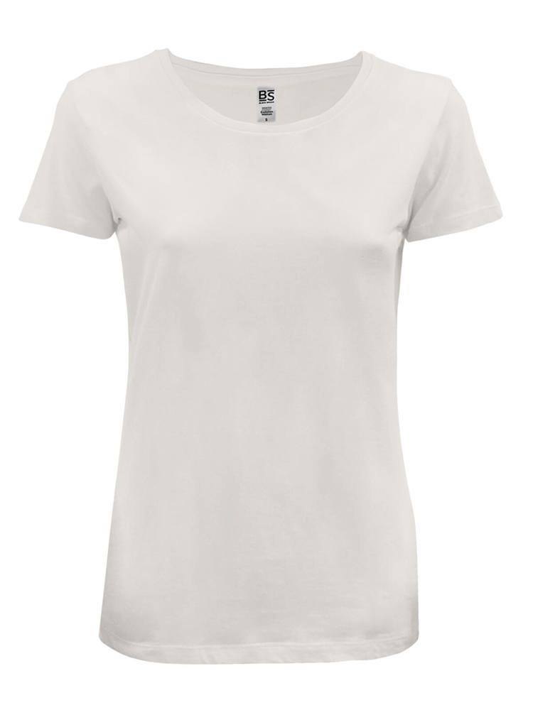 BS Evolution dames t-shirt, 150 gr/m² - bedrukt of onbedrukt verkrijgbaar - Gebroken Wit