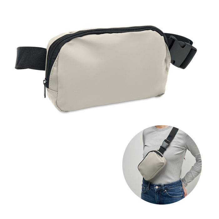 KOROVIN WAIST - Heuptas van 210D polyester - voor bedrijven en relatiegeschenken - Gebroken wit