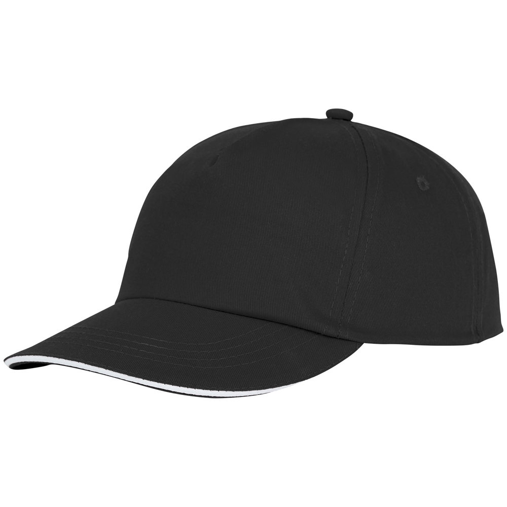 Styx 5 panel sandwich cap - voor bedrijven en relatiegeschenken - Zwart