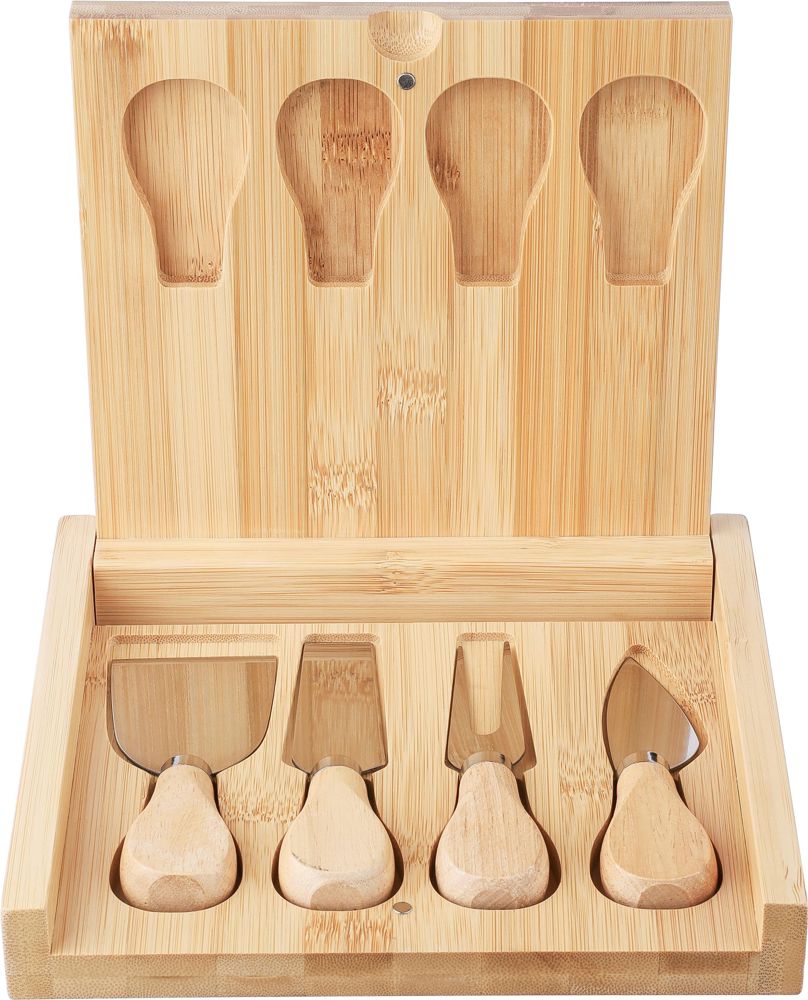 Bamboe kaasplank Zea - voor bedrijven en relatiegeschenken - Bruin