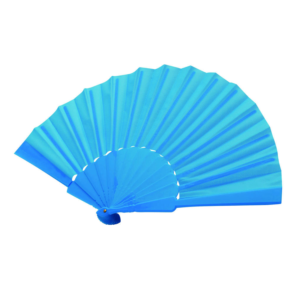 COOL RPET - Opvouwbare waaier - met logo of onbedrukt bestellen - lichtblauw
