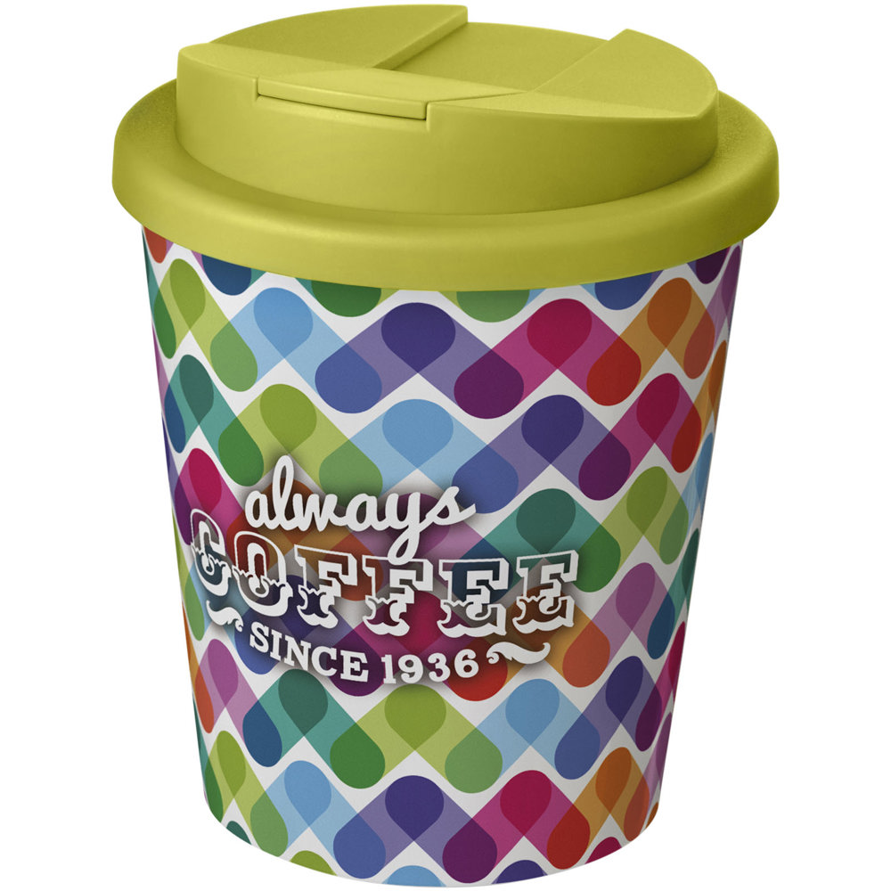 Brite-Americano® Espresso 250 ml geïsoleerde beker - met logo of onbedrukt bestellen - Wit, Lime