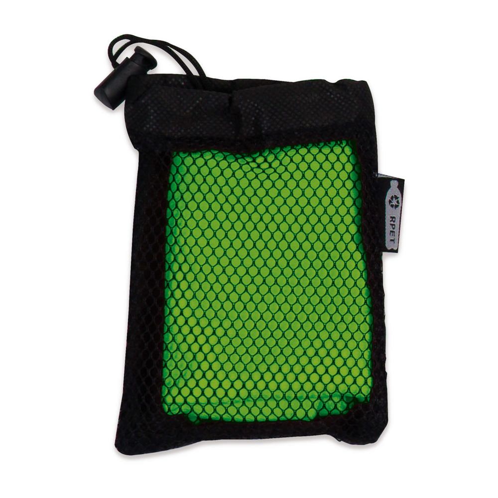 R-PET cooling towel 30x80cm - met logo of onbedrukt bestellen - Zwart / Lichtgroen