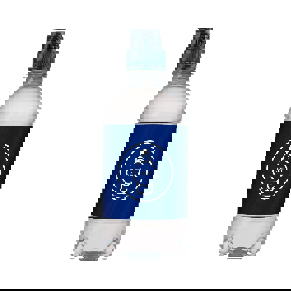 Bronwater 330 ml met sportdop - met logo of onbedrukt bestellen - Transparant/Blauw