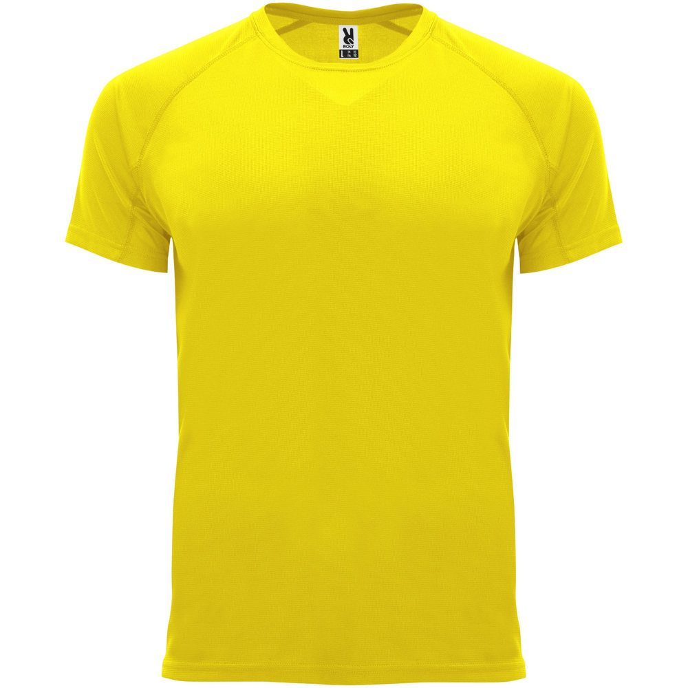 Bahrain sportshirt met korte mouwen voor heren - bedrukt of onbedrukt verkrijgbaar - geel