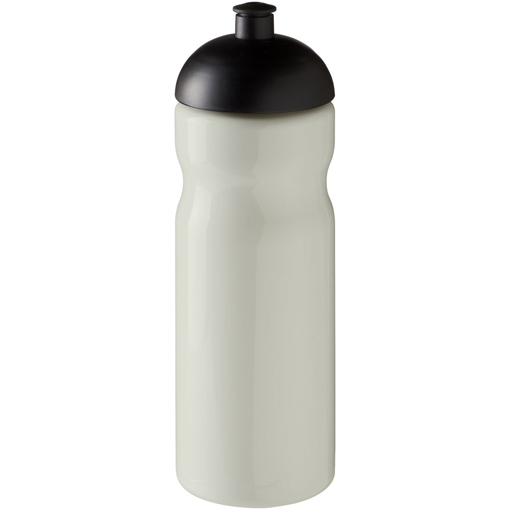 H2O Active® Eco Base 650 ml sportfles met koepeldeksel - met logo of onbedrukt bestellen - Ivoorwit, Zwart