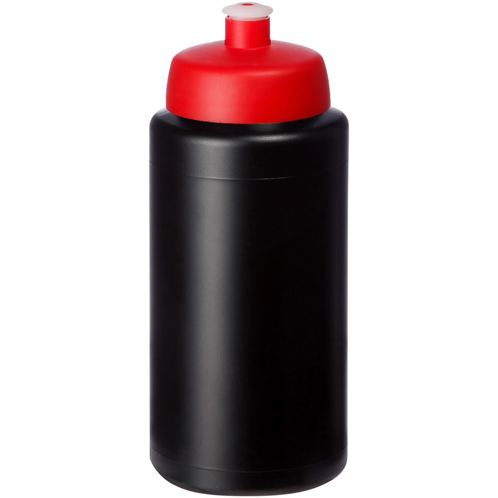 Baseline® Plus grip 500 ml sportfles met sportdeksel - kopen of bedrukken - Zwart, Rood