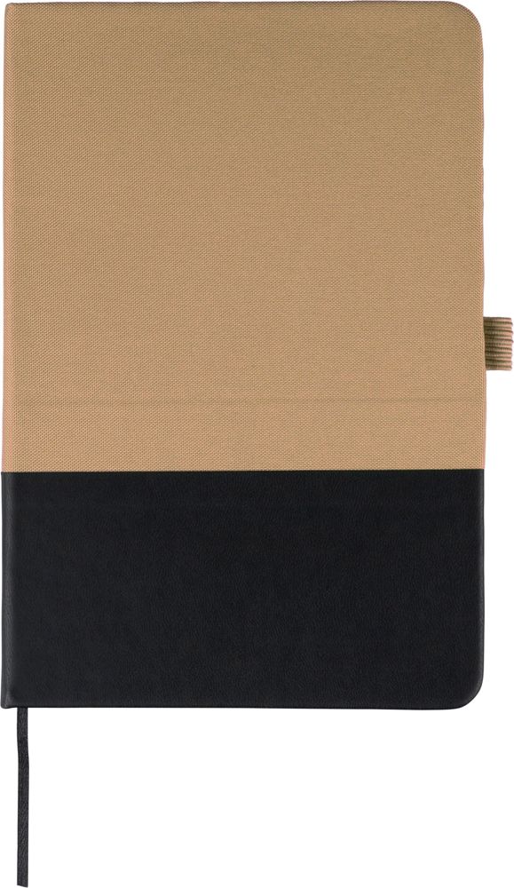 rPET notitieboek (A5) Yuna - met logo of onbedrukt bestellen - Beige