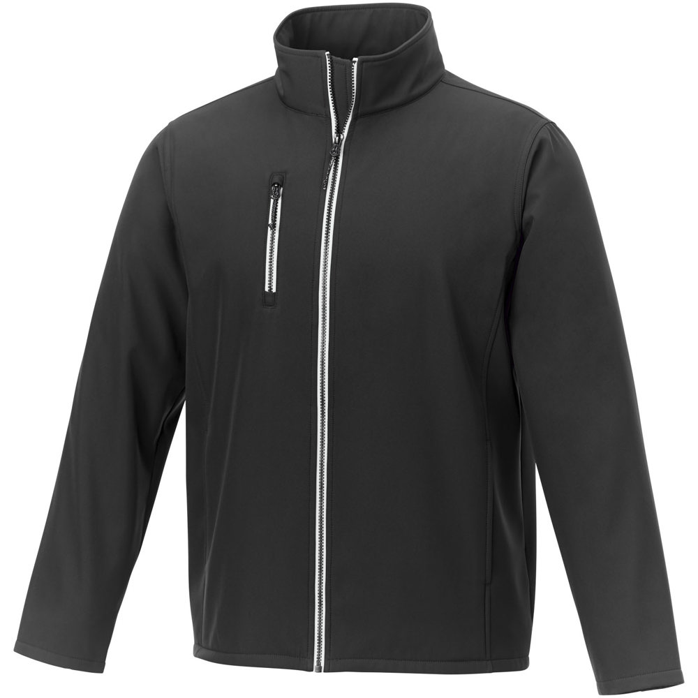 Orion softshell heren jas - bedrukt of onbedrukt verkrijgbaar - Zwart