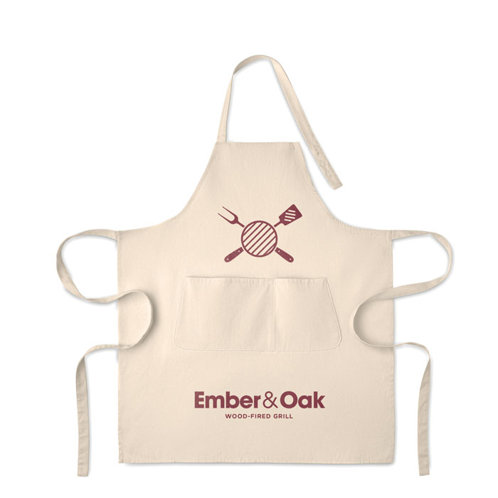 GAMMA COLOUR - Schort biologisch katoen 240g - met logo of onbedrukt bestellen