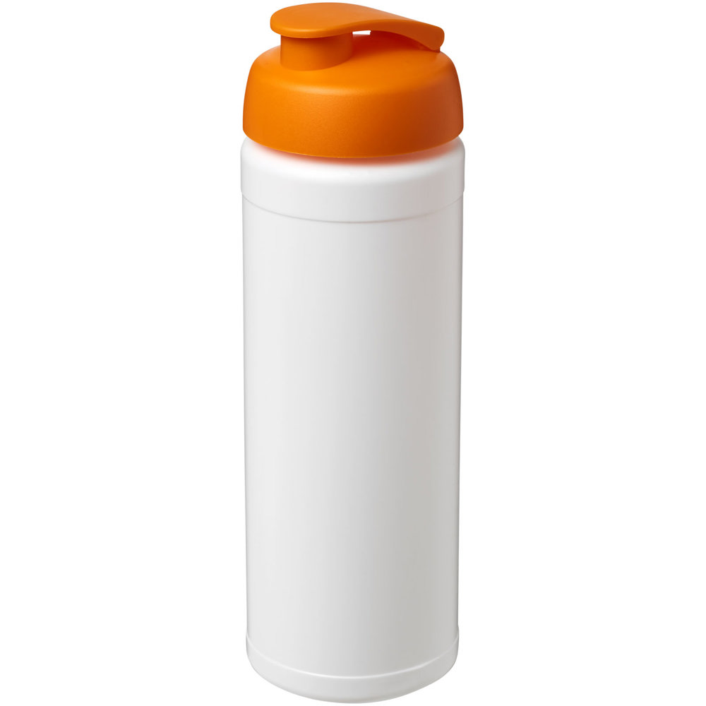 Baseline® Plus 750 ml sportfles met flipcapdeksel - kopen of bedrukken - Wit, Oranje