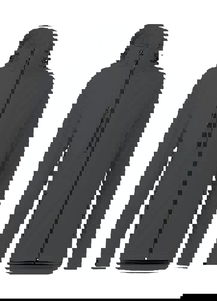 BS Storm softshell jas, 340 gr/m² - met logo of onbedrukt bestellen - Donkergrijs (PMS 7540C)