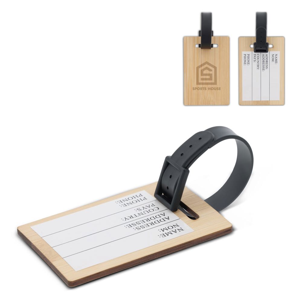 Bagagelabel bamboe - voor bedrijven en relatiegeschenken