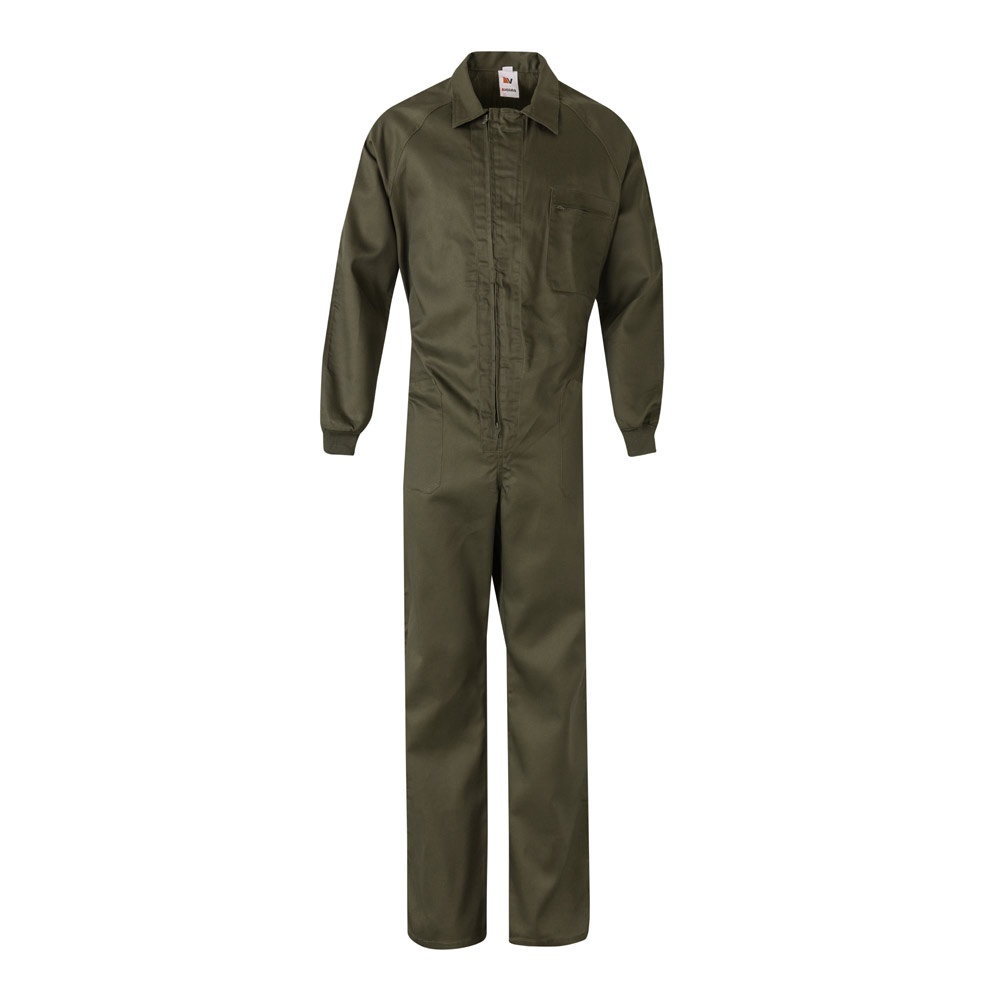 VL YAMA. Twill jumpsuit (200g/m²), van katoen (35%) en polyester (65%) - kopen of bedrukken - olijfgroen