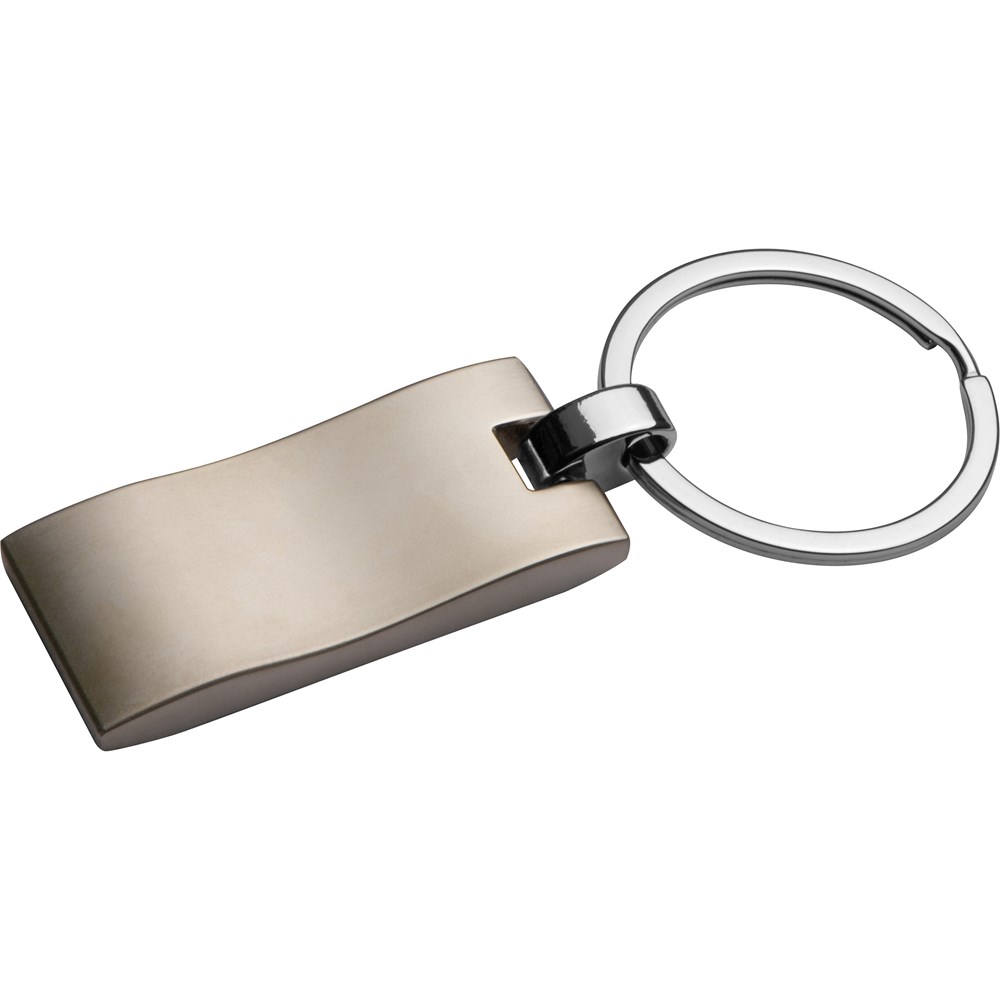 Metalen sleutelhanger, golfvormig