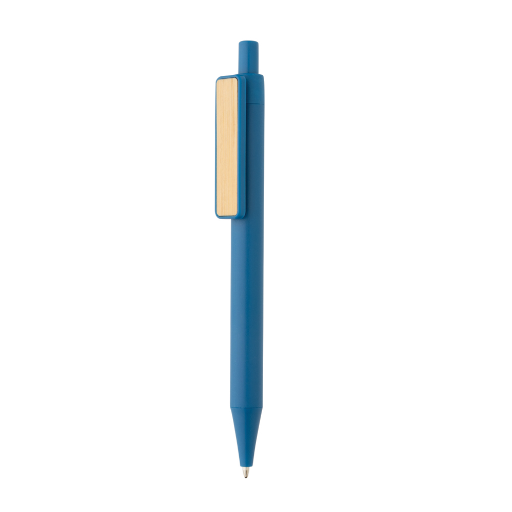 GRS RABS pen met bamboe clip - voor bedrijven en relatiegeschenken - blauw (± PMS 541)