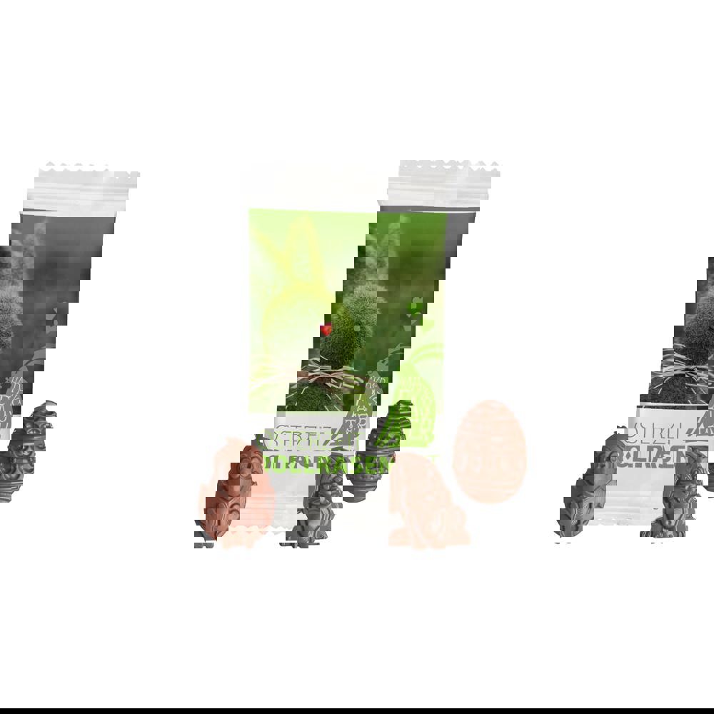 Chocolade Paasfiguur in papieren zakje - kopen of bedrukken