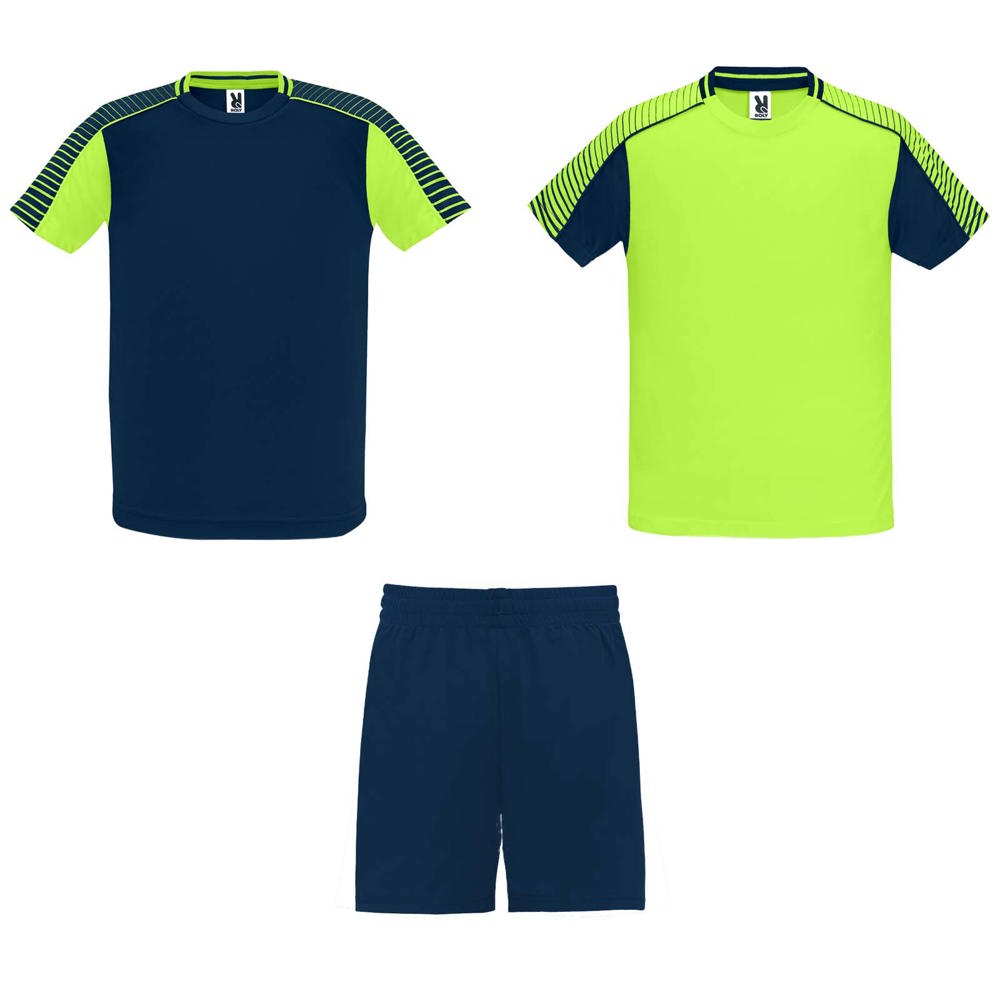 Juve unisex sportset - met logo of onbedrukt bestellen - Fluor groen, Marineblauw