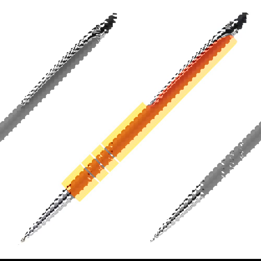 Balpen stylus metaal - voor bedrijven en relatiegeschenken - Oranje