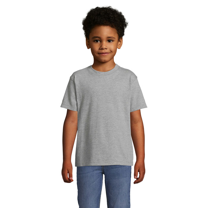 IMPERIAL KIDS - IMPERIAL kind t-shirt 190g - bedrukt of onbedrukt verkrijgbaar - Grijs Gemeleerd