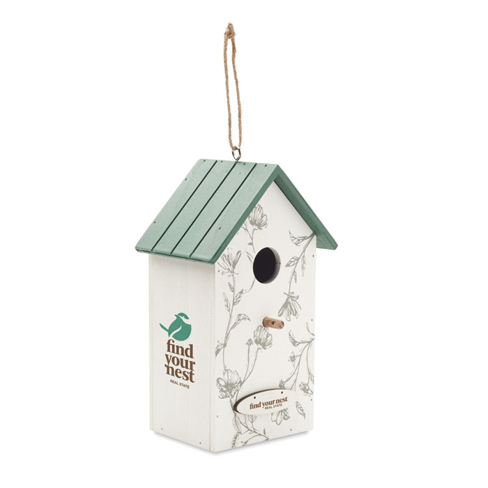 GREENJAY - Vogelhuisje van multiplex - met logo of onbedrukt bestellen