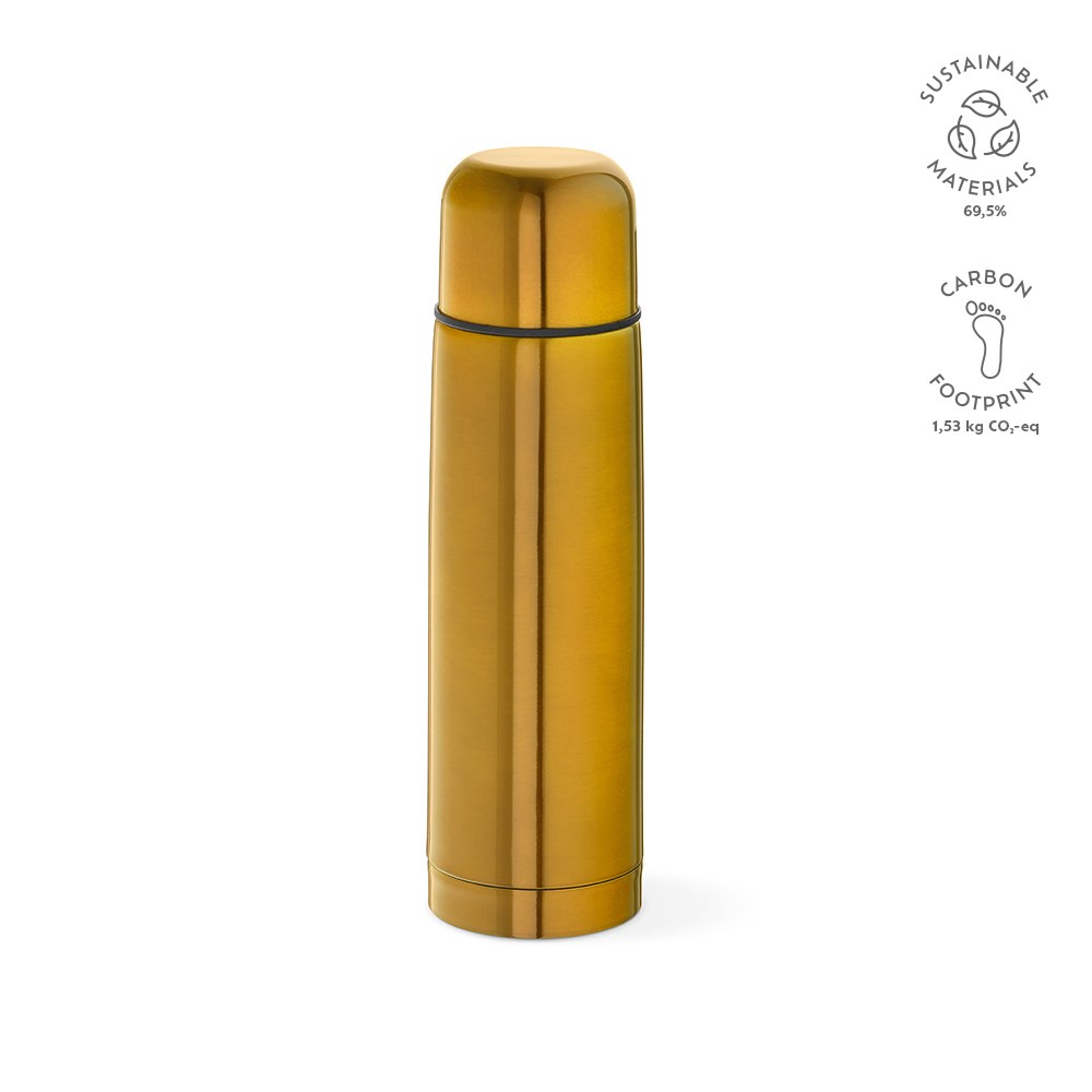 Donau thermos gerecycled roestvrij staal 500 ml - kopen of bedrukken - Donkergeel