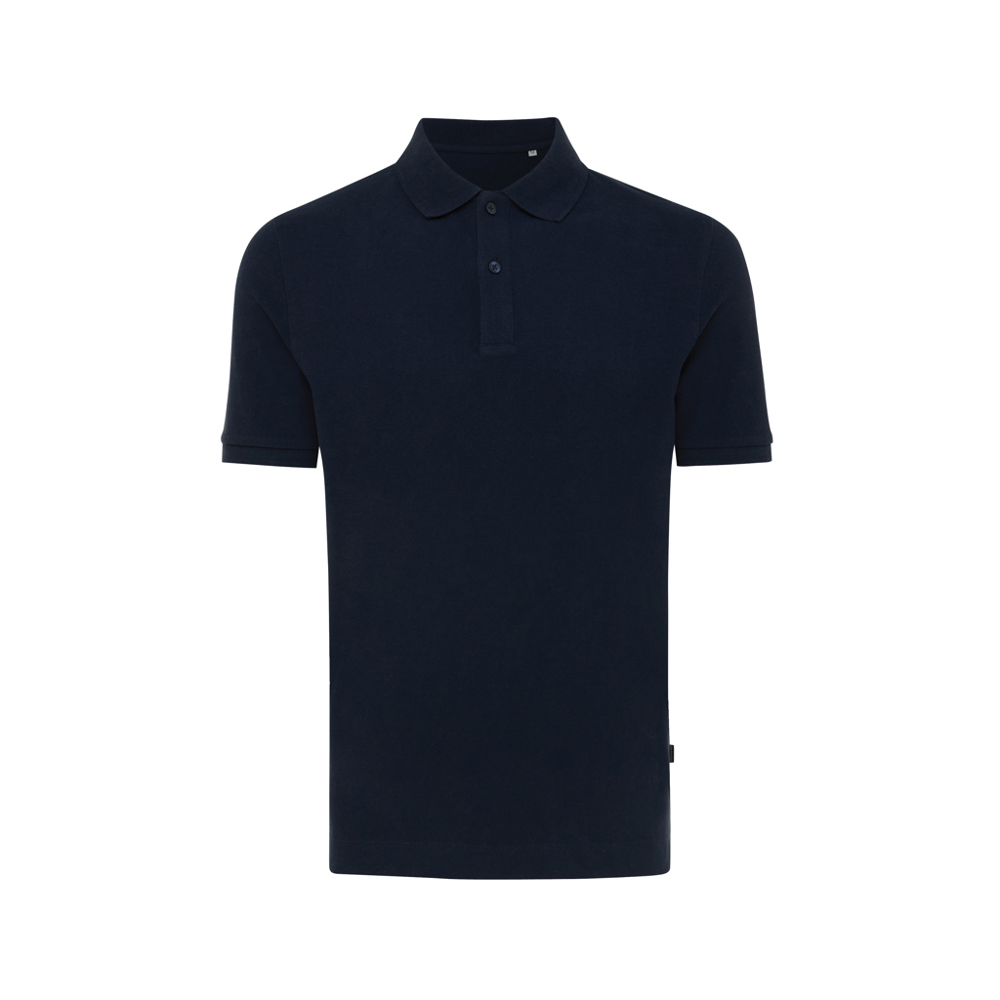 IQONIQ Yosemite gerecycled katoen pique polo - met logo of onbedrukt bestellen - donkerblauw (± PMS 19-3923TCX)