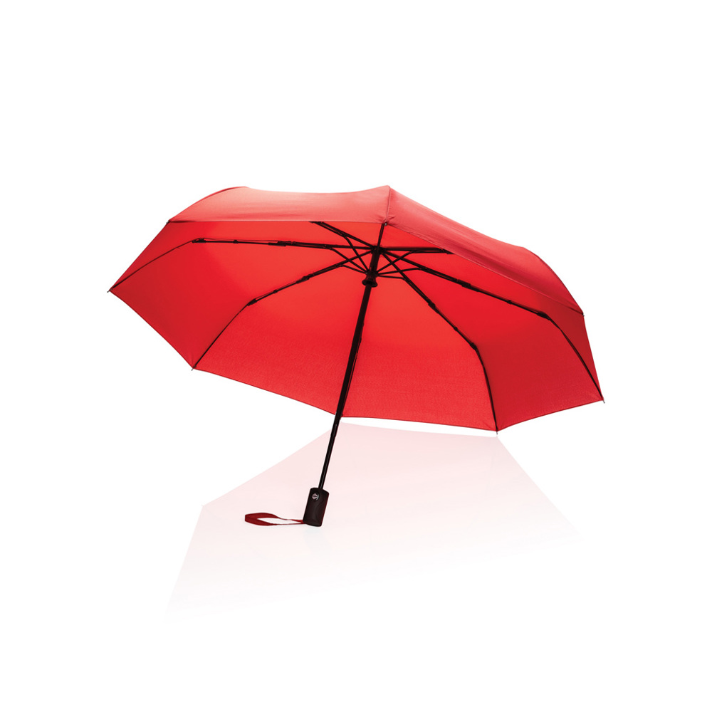 21" Impact AWARE™ RPET 190T auto open/dicht paraplu - voor bedrijven en relatiegeschenken - rood (± PMS 032)
