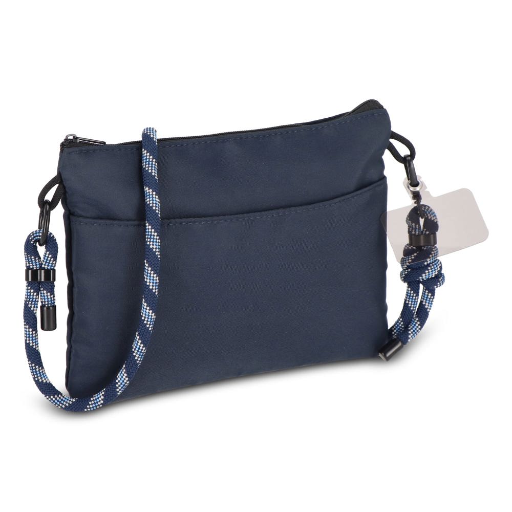 Extra Everyday Essentials pouch met paracord draagkoord - bedrukt of onbedrukt verkrijgbaar - donkerblauw