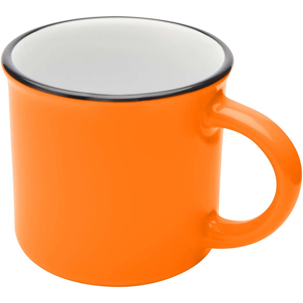 Bari 240 ml keramische mok met glanzende afwerking - met logo of onbedrukt bestellen - Oranje