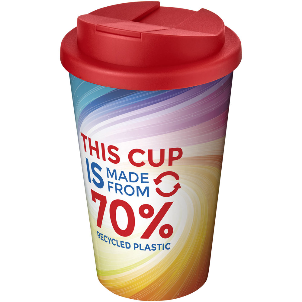 Brite-Americano® Eco 350 ml morsvrije geïsoleerde beker - met logo of onbedrukt bestellen - rood