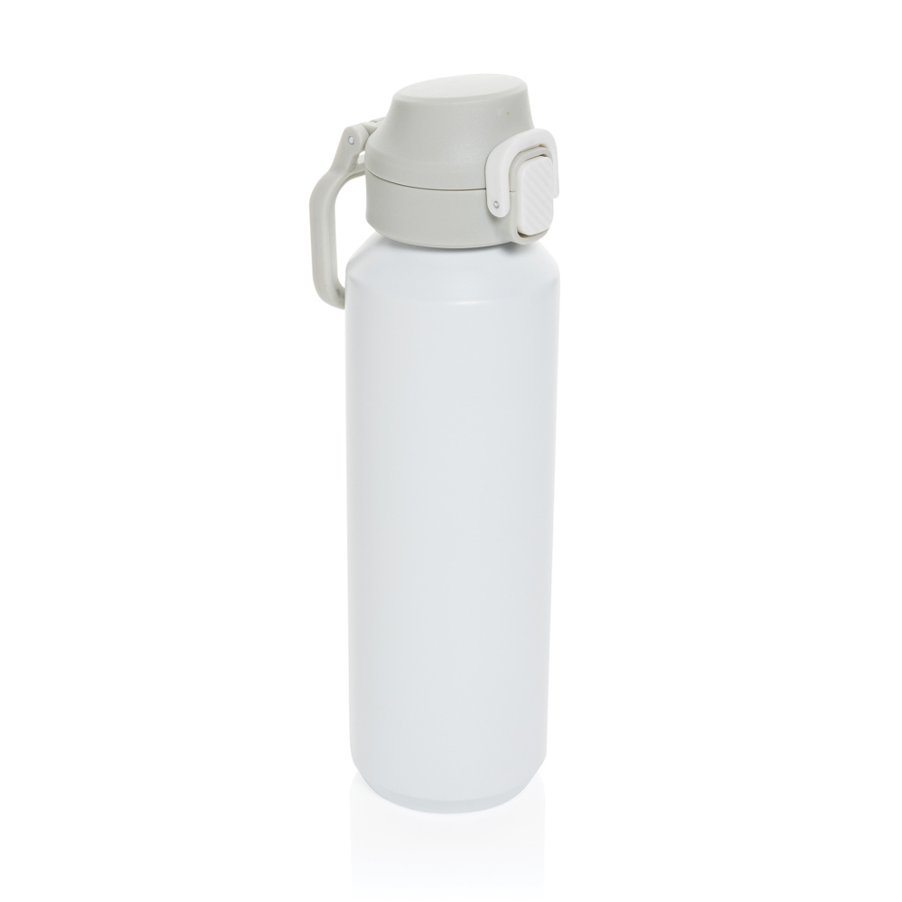 Via RCS Re-steel lockable sport bottle 600ML - bedrukt of onbedrukt verkrijgbaar - wit (± PMS White)