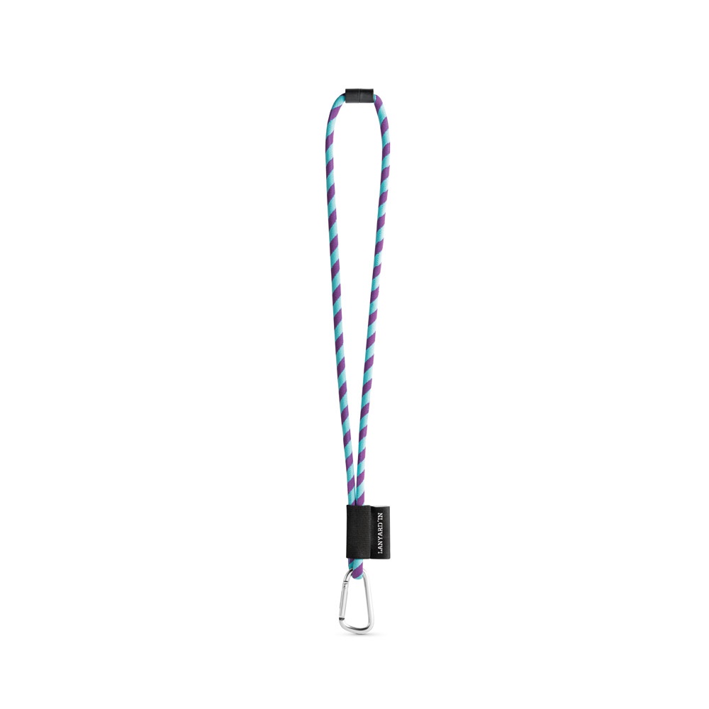 75089. Lanyard Tube Long Set II. Standaard modellen - voor bedrijven en relatiegeschenken - Paars, Licht blauw