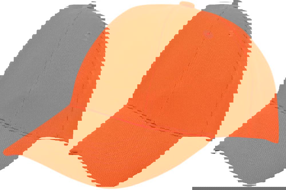 Turned brushed cap - met logo of onbedrukt bestellen - Oranje (PMS 165c) / Oranje