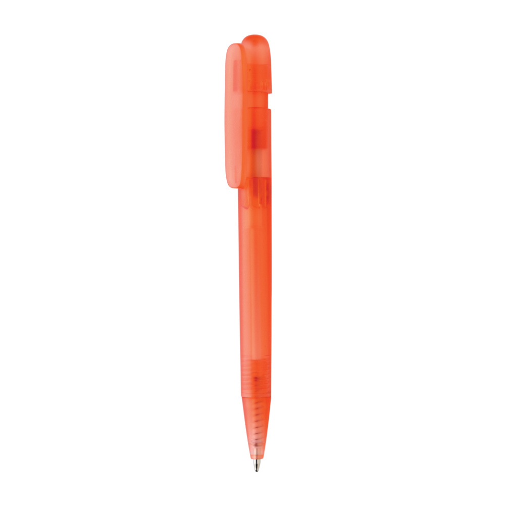 Devin GRS-gecertificeerde RABS-pen transparant - bedrukt of onbedrukt verkrijgbaar - rood (± PMS 710)