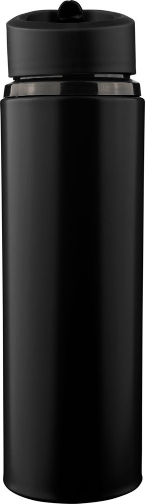 Gerecyclede RVS drinkfles (500 ml) Zeno - bedrukt of onbedrukt verkrijgbaar - Zwart