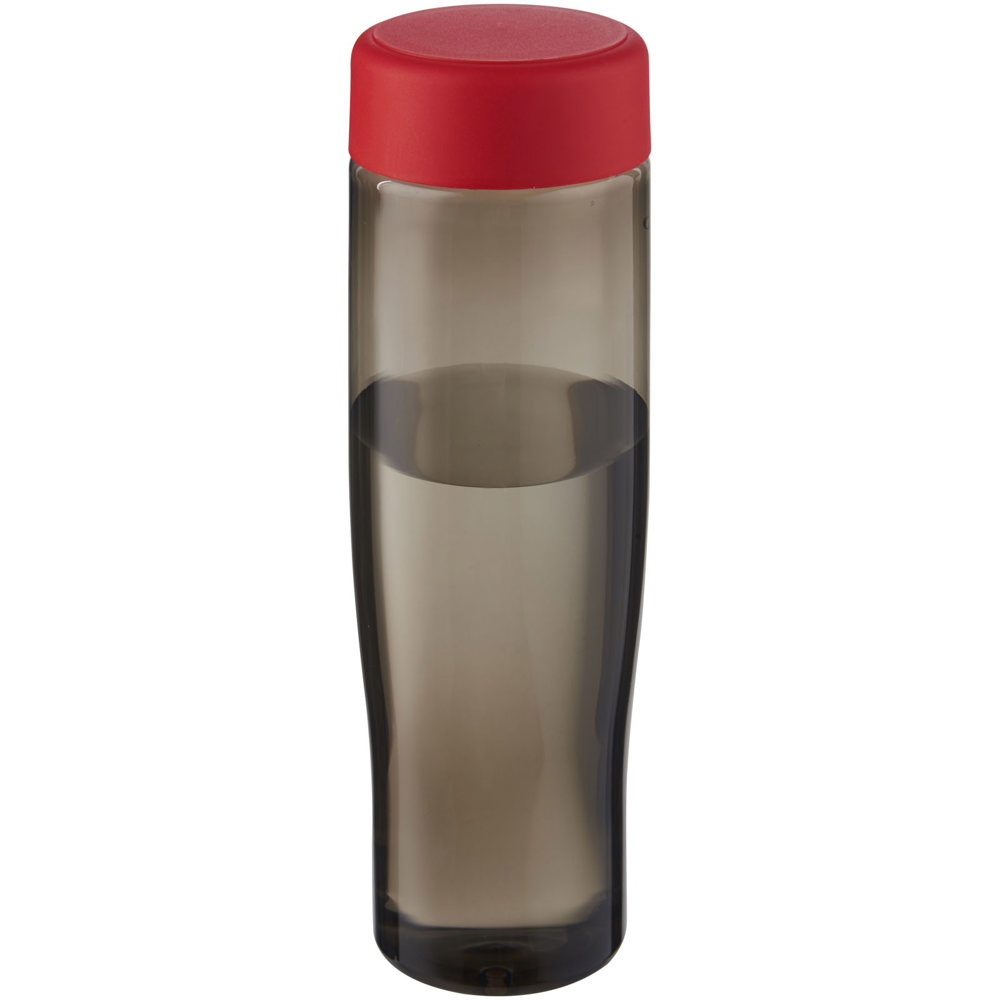 H2O Active® Eco Tempo waterfles van 700 ml met schroefdop - bedrukt of onbedrukt verkrijgbaar - Rood, Houtskool