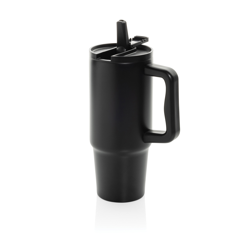 Embrace Lekvrij RCS recycled RVS Beker 900ml - voor bedrijven en relatiegeschenken - zwart (± PMS Black)