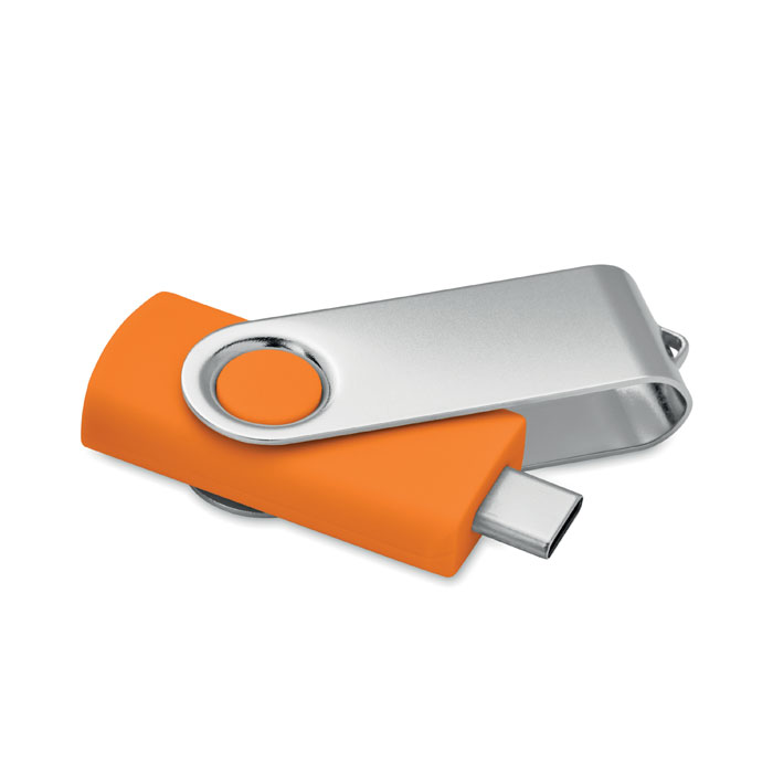 COLODRI - 16GB USB flash 3.0 type-C MO1401 - bedrukt of onbedrukt verkrijgbaar - oranje