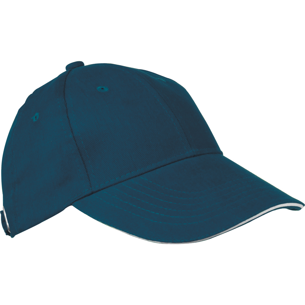 6-panel sandwich katoenen baseballcap - kopen of bedrukken - Turquoise