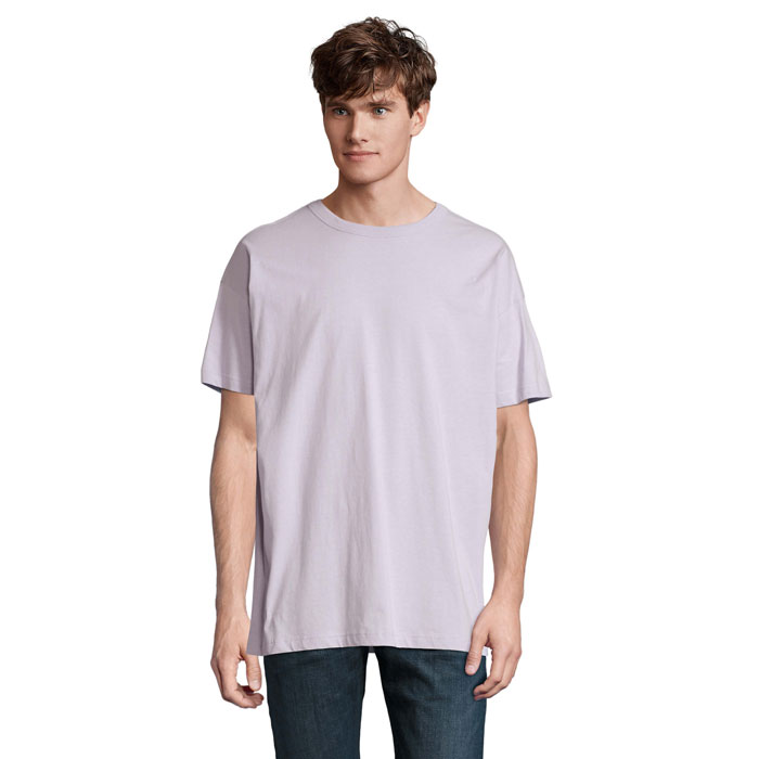 BOXY MEN - BOXY OVERSIZE T-SHIRT HEREN - met logo of onbedrukt bestellen - Lila