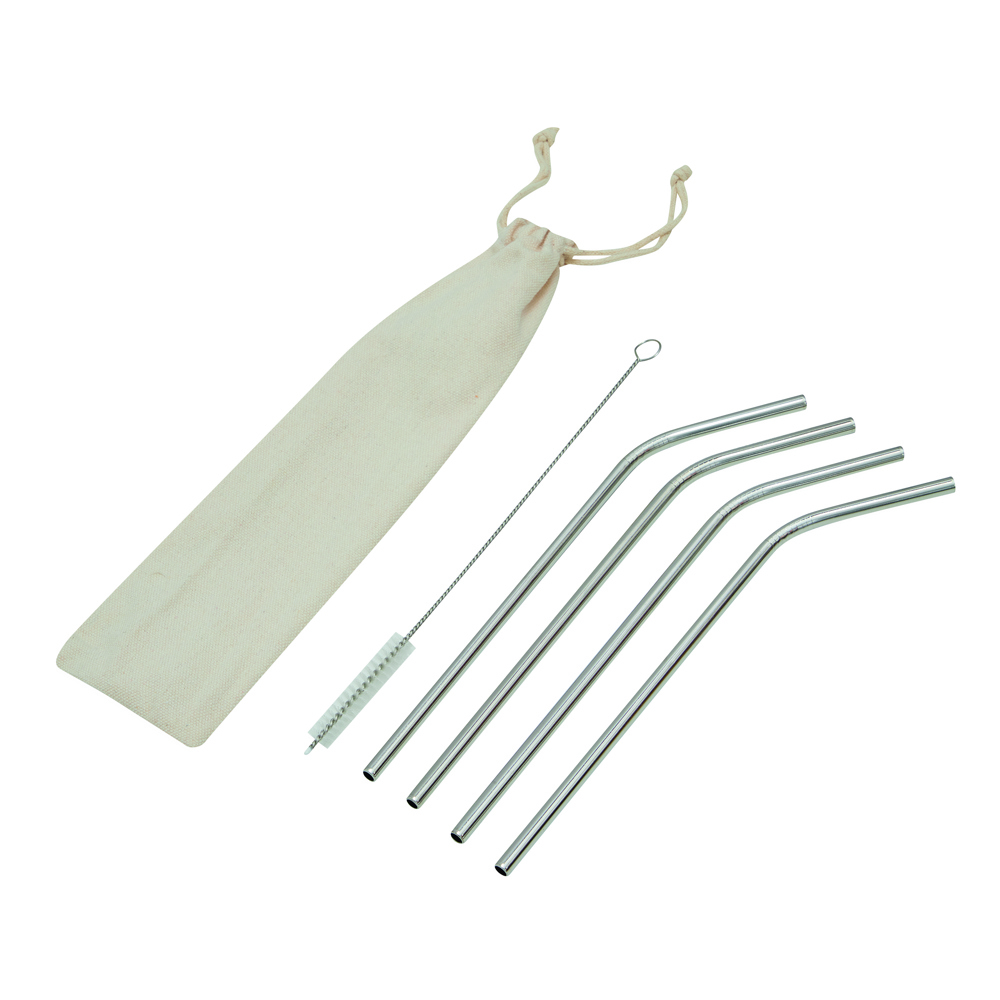 DRINK HAPPY - RVS-rietjes-set - met logo of onbedrukt bestellen