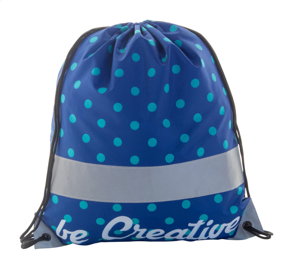 CreaDraw Reflect - custom made gemaakte reflecterende tas met trekkoordsluiting - met logo of onbedrukt