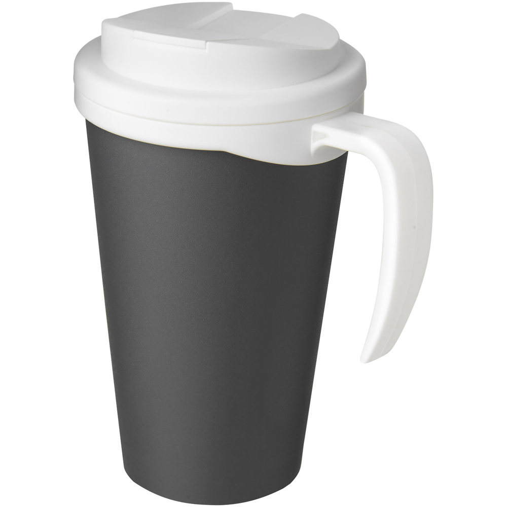 Americano® Grande 350 ml geïsoleerde beker - voor bedrijven en relatiegeschenken - Grijs, Wit