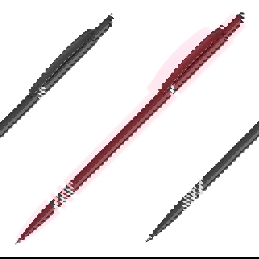 Balpen Tropic Colour hardcolour - voor bedrijven en relatiegeschenken - Donker Rood