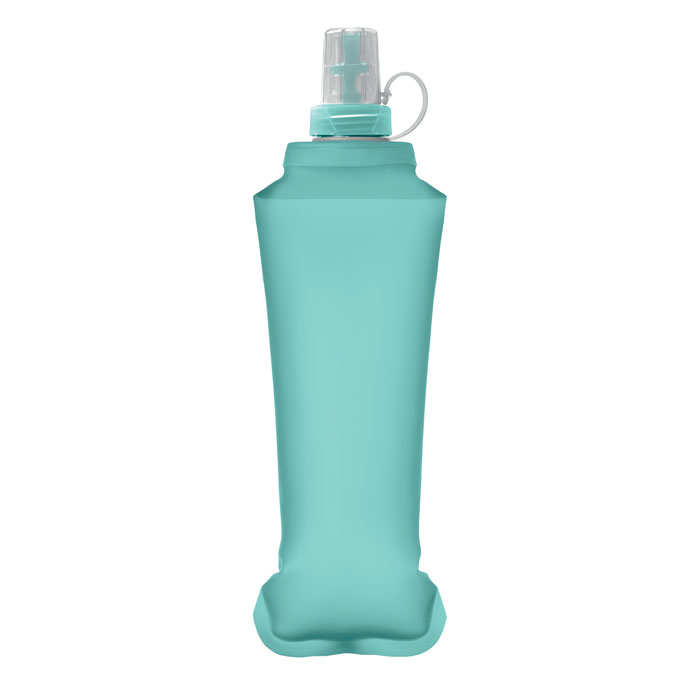 BITER - Opvouwbare waterfles 500ml - voor bedrijven en relatiegeschenken - Turquoise