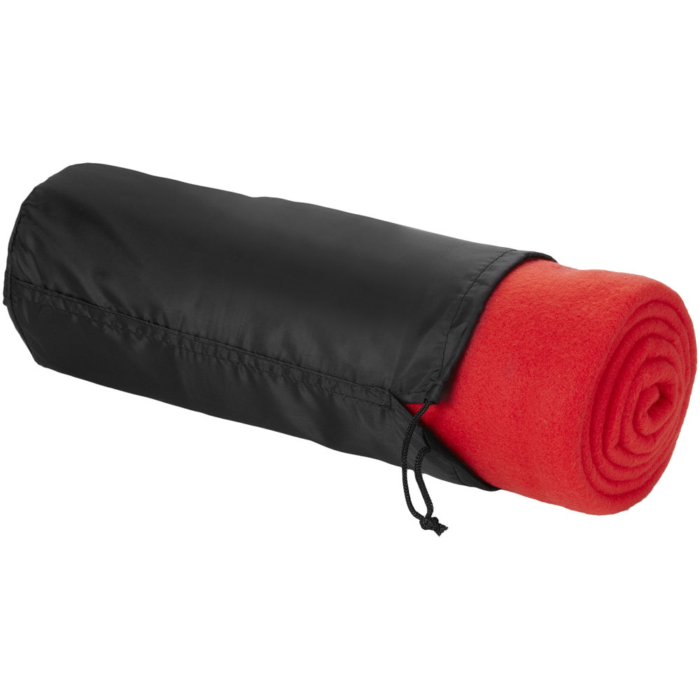 Huggy fleecedeken met hoes 150x120 cm - kopen of bedrukken - rood