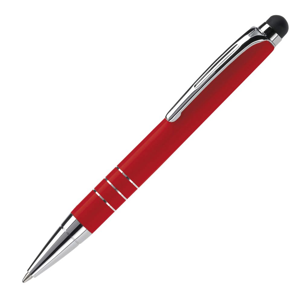 Balpen stylus metaal - voor bedrijven en relatiegeschenken - Rood